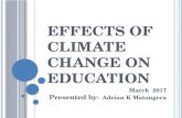 climate change Effects of on education