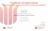 Introductory Certificate in Business Analysis_Certificate of Achievement