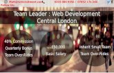Team leader Web Development *** Central London Office Launch***