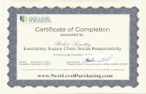 Exemplary Supply Chain Social Responsibility Certification