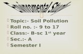 Envionmental science soil pollution
