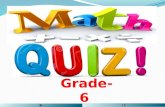 Maths quiz grade 6 final round