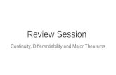 Ap review session continuity, differentiability and major theorems