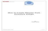 How to create planner from inventory setups (Oracle- Inventory)