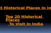 Best historical places to visit in india