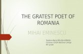 The gratest poet of romania