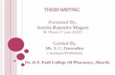 Asmita thesis writing