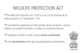 WILDLIFE PROTECTION ACT 1972
