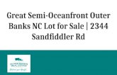 Great Semi-Oceanfront Outer Banks NC Lot for Sale | 2344 Sandfiddler Rd