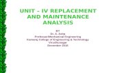 MG 6863 ENGG ECONOMICS UNIT IV REPLACEMENT AND MAITENANCE ANALYSIS