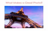 What makes a great photo?