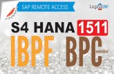 S4 HANA 1511 IBPF BPC Embedded