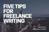 Five Tips for Freelance Writing