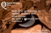 Working in partnership to empower students with disabilities: the Queen’s University Belfast experience, Sally Bridge