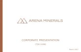 Arena Minerals Inc Corporate Presentation