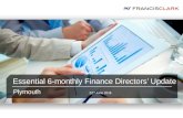 Plymouth - Essential 6-monthly Finance Directors' Update - June 2016