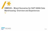 Dmm300 – mixed scenarios for sap hana data warehousing and BW: overview and experiences