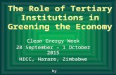 Role of universities in greening the economy
