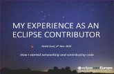 My experience as Eclipse Contributor - ECE 2015