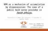 NPM as a mechanism of accumulation by dispossession: The case of a public bulk water provider in South Africa