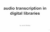 Audio transcription in digital libraries