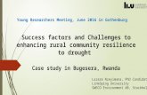Success factors and Challenges to enhancing rural community resilience to drought