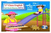English text book songs for First Class