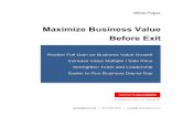 Maximize Business Value - Before Exit