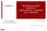 Blockchain meets business: applications, problems and solutions - Stefano Capaccioli
