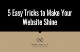 5 Easy Tricks To Make Your Website Shine
