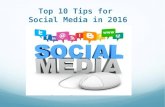 Top Ten Social Media Tips for 2016