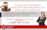Protecting women’s divorce rights since 1999, legal-yogi.com will arrange a free consultation with lawyers for women, specializing in divorce and family law in Baltimore, MD.