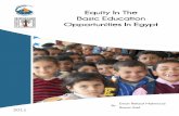 Equity in the Basic Education Opportunities in Egypt