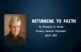 TFOT July 2015 Returning to Faith, by Sister Rosemary Wixom
