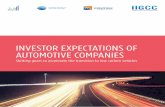 Investor Expectations of Automotive Companies 2016
