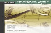Drive Power and Torque in Paper Machine Dryers