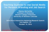 Teaching Students to Use Social Media for Personal Branding and Job Search