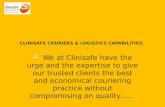 CLINISAFE  COURIERS & LOGISTICS INTRODUCTION TO CLIENT PPT 2016