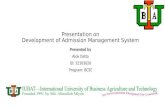 Development of admission management system