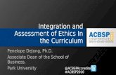 Integration and Assessment of Ethics in the Curriculum