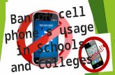 Ban on cell phone's usage in schools & colleges