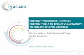 How can foresight help to reduce vulnerability to climate-related hazards