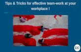 11 Tips & Tricks for effective teamwork at your workplace!