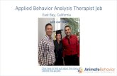 Applied Behavior Analysis Therapist Job Opening East Bay