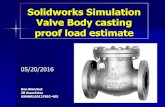 Solid works Simulation Valve body proof load estimate