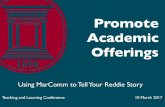 Promoting Academic Offerings - Using MarComm to Tell Your Reddie Story