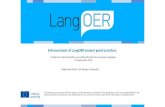 Enhancement of LangOER project good practices