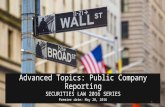 Advanced Topics: Public Company Reporting