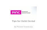 Tips for debt denial
