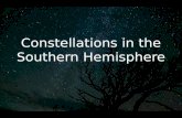 Constellations in the southern hemisphere